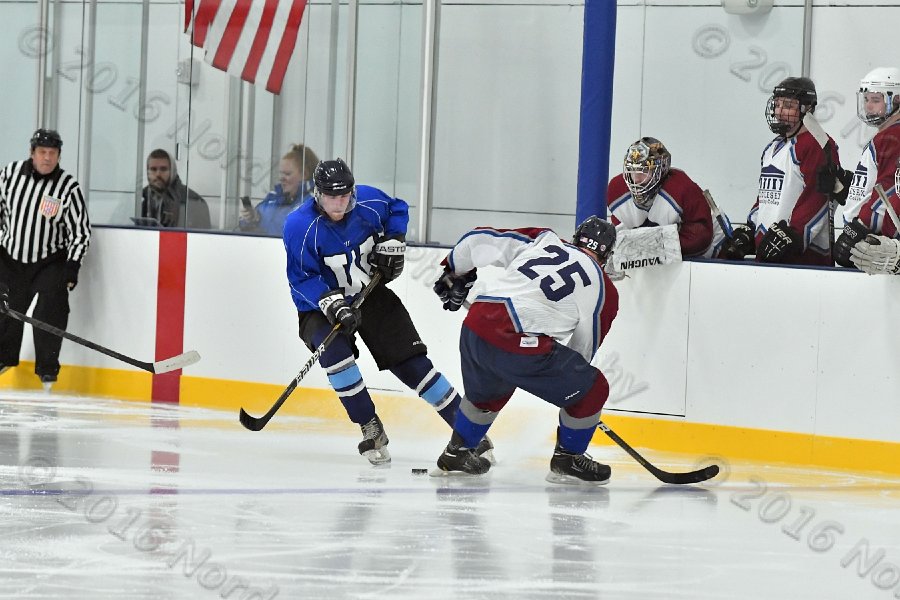 Wheaton College Men\'s Ice Hockey vs Middlesex Community College. - Photo By: KEITH NORDSTROM